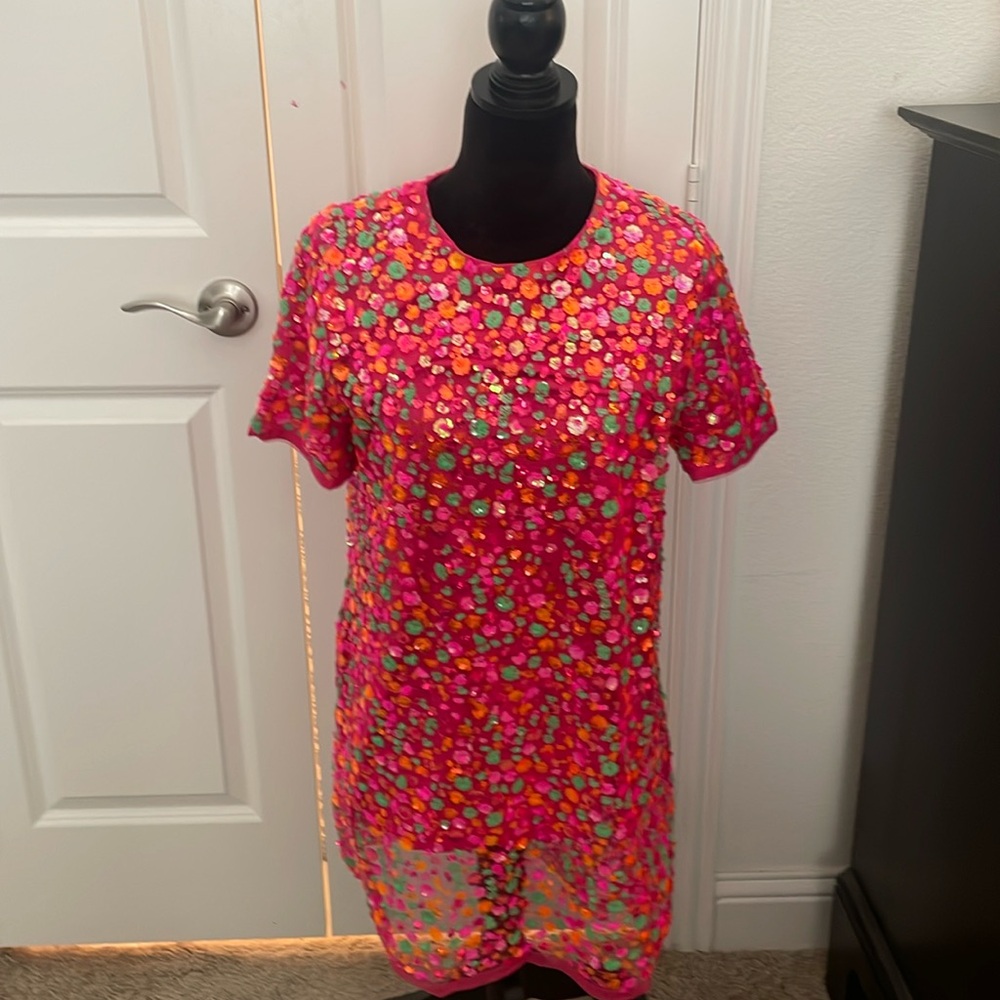 Darling pink sequin dress